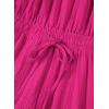 imageDokotoo Jumpsuits for Women 2025 Summer Ruffle Sleeves Square Neck Rompers Drawstring Overalls with PocketsRose