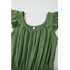 imageDokotoo Jumpsuits for Women 2025 Summer Ruffle Sleeves Square Neck Rompers Drawstring Overalls with PocketsVineyard