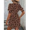 imageDokotoo Summer Dresses for Women 2025 Sexy Wrap V Neck Short Puff Sleeve Elegant Floral Smocked Waist Flowy Mini DressYellow