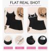 imageDokotoo Tankini Swimsuits for Women 2025 Two Piece Bathing Suits Tummy Control Ruched Swim Suits with SkirtBlack