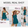 imageDokotoo Tankini Swimsuits for Women 2025 Two Piece Bathing Suits Tummy Control Ruched Swim Suits with SkirtGreen