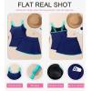 imageDokotoo Tankini Swimsuits for Women 2025 Two Piece Bathing Suits Tummy Control Ruched Swim Suits with SkirtNavy Blue