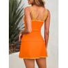 imageDokotoo Tankini Swimsuits for Women 2025 Two Piece Bathing Suits Tummy Control Ruched Swim Suits with SkirtOrange