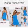 imageDokotoo Tankini Swimsuits for Women 2025 Two Piece Bathing Suits Tummy Control Ruched Swim Suits with SkirtSky Blue