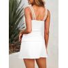 imageDokotoo Tankini Swimsuits for Women 2025 Two Piece Bathing Suits Tummy Control Ruched Swim Suits with SkirtWhite