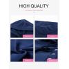 imageDokotoo Womens 2025 Hoodies Button Collar Drawstring Hooded Pullover Sweatshirt Casual Long Sleeve Tops ShirtsBlue