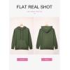 imageDokotoo Womens 2025 Hoodies Button Collar Drawstring Hooded Pullover Sweatshirt Casual Long Sleeve Tops ShirtsGreen 4