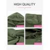 imageDokotoo Womens 2025 Hoodies Button Collar Drawstring Hooded Pullover Sweatshirt Casual Long Sleeve Tops ShirtsGreen 4
