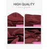 imageDokotoo Womens 2025 Hoodies Button Collar Drawstring Hooded Pullover Sweatshirt Casual Long Sleeve Tops ShirtsRed