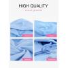 imageDokotoo Womens 2025 Hoodies Button Collar Drawstring Hooded Pullover Sweatshirt Casual Long Sleeve Tops ShirtsSky Blue
