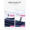 imageDokotoo Womens 2025 Hoodies Button Collar Drawstring Hooded Pullover Sweatshirt Casual Long Sleeve Tops ShirtsX0 Color Block Blue