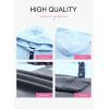 imageDokotoo Womens 2025 Hoodies Button Collar Drawstring Hooded Pullover Sweatshirt Casual Long Sleeve Tops ShirtsX0 Color Block Gray