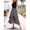 imageDokotoo Womens 2025 Sleeveless Fall Summer Dresses Casual Boho Crewneck Floral Boho Cocktail Party DressesA Black