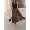 imageDokotoo Womens 2025 Sleeveless Fall Summer Dresses Casual Boho Crewneck Floral Boho Cocktail Party DressesBlack a