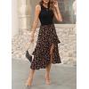 imageDokotoo Womens 2025 Sleeveless Fall Summer Dresses Casual Boho Crewneck Floral Boho Cocktail Party DressesBlack a