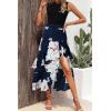 imageDokotoo Womens 2025 Sleeveless Fall Summer Dresses Casual Boho Crewneck Floral Boho Cocktail Party DressesBlue