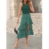 imageDokotoo Womens 2025 Sleeveless Fall Summer Dresses Casual Boho Crewneck Floral Boho Cocktail Party DressesGreen