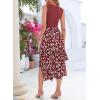 imageDokotoo Womens 2025 Sleeveless Fall Summer Dresses Casual Boho Crewneck Floral Boho Cocktail Party DressesRed