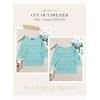 imageDokotoo Womens 2025 Spring Summer Crochet Hollow Out 34 Sleeve Pullover Sweater Off Shoulder TShirtsLight Blue