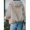 imageDokotoo Womens 2025 Winter Full Zipper Hooded Puffer Jacket Short Coat with PocketsBeige