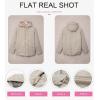 imageDokotoo Womens 2025 Winter Full Zipper Hooded Puffer Jacket Short Coat with PocketsBeige