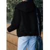 imageDokotoo Womens 2025 Winter Full Zipper Hooded Puffer Jacket Short Coat with PocketsBlack