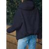 imageDokotoo Womens 2025 Winter Full Zipper Hooded Puffer Jacket Short Coat with PocketsBlue