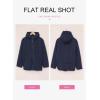 imageDokotoo Womens 2025 Winter Full Zipper Hooded Puffer Jacket Short Coat with PocketsBlue