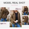 imageDokotoo Womens 2025 Winter Full Zipper Hooded Puffer Jacket Short Coat with PocketsBrown