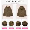 imageDokotoo Womens 2025 Winter Full Zipper Hooded Puffer Jacket Short Coat with PocketsBrown