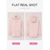 imageDokotoo Womens 2025 Winter Full Zipper Hooded Puffer Jacket Short Coat with PocketsPink