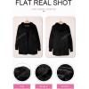 imageDokotoo Womens 2025 Winter Long Sleeve Solid Fuzzy Fleece Open Front Hooded Cardigans Jacket Coats Outerwear with PocketA Black