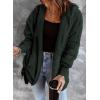 imageDokotoo Womens 2025 Winter Long Sleeve Solid Fuzzy Fleece Open Front Hooded Cardigans Jacket Coats Outerwear with PocketA Green