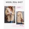 imageDokotoo Womens 2025 Winter Long Sleeve Solid Fuzzy Fleece Open Front Hooded Cardigans Jacket Coats Outerwear with PocketA Khaki