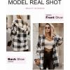 imageDokotoo Womens 2025 Winter Long Sleeve Solid Fuzzy Fleece Open Front Hooded Cardigans Jacket Coats Outerwear with PocketA Plaid Black