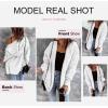 imageDokotoo Womens 2025 Winter Long Sleeve Solid Fuzzy Fleece Open Front Hooded Cardigans Jacket Coats Outerwear with PocketA White