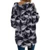 imageDokotoo Womens 2025 Winter Long Sleeve Solid Fuzzy Fleece Open Front Hooded Cardigans Jacket Coats Outerwear with PocketCamo Gray