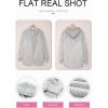 imageDokotoo Womens 2025 Winter Long Sleeve Solid Fuzzy Fleece Open Front Hooded Cardigans Jacket Coats Outerwear with PocketGrey