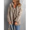 imageDokotoo Womens 2025 Winter Long Sleeve Solid Fuzzy Fleece Open Front Hooded Cardigans Jacket Coats Outerwear with PocketY Brown 2