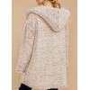 imageDokotoo Womens 2025 Winter Long Sleeve Solid Fuzzy Fleece Open Front Hooded Cardigans Jacket Coats Outerwear with PocketY Brown
