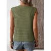 imageDokotoo Womens Casual Crewneck Sleeveless Sweaters Vest Loose Crochet Hollow Out Knit Beach Swimsuit Cover UpsGreen