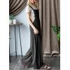 imageDokotoo Womens Casual Jumpsuits Ribbed Front Pocket Loose Overalls One Piece Sleeveless Wide Leg Long Pant RompersCarbon Grey