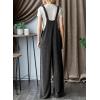 imageDokotoo Womens Casual Jumpsuits Ribbed Front Pocket Loose Overalls One Piece Sleeveless Wide Leg Long Pant RompersCarbon Grey