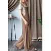 imageDokotoo Womens Casual Jumpsuits Ribbed Front Pocket Loose Overalls One Piece Sleeveless Wide Leg Long Pant RompersChestnut