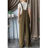 imageDokotoo Womens Casual Jumpsuits Ribbed Front Pocket Loose Overalls One Piece Sleeveless Wide Leg Long Pant RompersDesert Palm