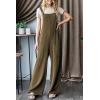 imageDokotoo Womens Casual Jumpsuits Ribbed Front Pocket Loose Overalls One Piece Sleeveless Wide Leg Long Pant RompersDesert Palm