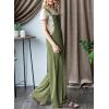 imageDokotoo Womens Casual Jumpsuits Ribbed Front Pocket Loose Overalls One Piece Sleeveless Wide Leg Long Pant RompersGreen