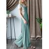 imageDokotoo Womens Casual Jumpsuits Ribbed Front Pocket Loose Overalls One Piece Sleeveless Wide Leg Long Pant RompersHaze Blue