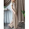 imageDokotoo Womens Casual Jumpsuits Ribbed Front Pocket Loose Overalls One Piece Sleeveless Wide Leg Long Pant RompersKhaki