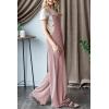 imageDokotoo Womens Casual Jumpsuits Ribbed Front Pocket Loose Overalls One Piece Sleeveless Wide Leg Long Pant RompersLight Pink